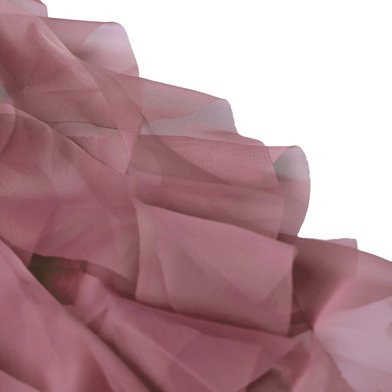 1 Set Mauve Cinnamon Rose Chiffon Hoods With Ruffles Willow Chair Sashes