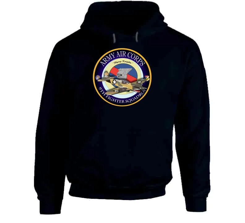 9th Fighter Squadron - Flying Knights - P-40 T Shirt, Premium and Hoodie
