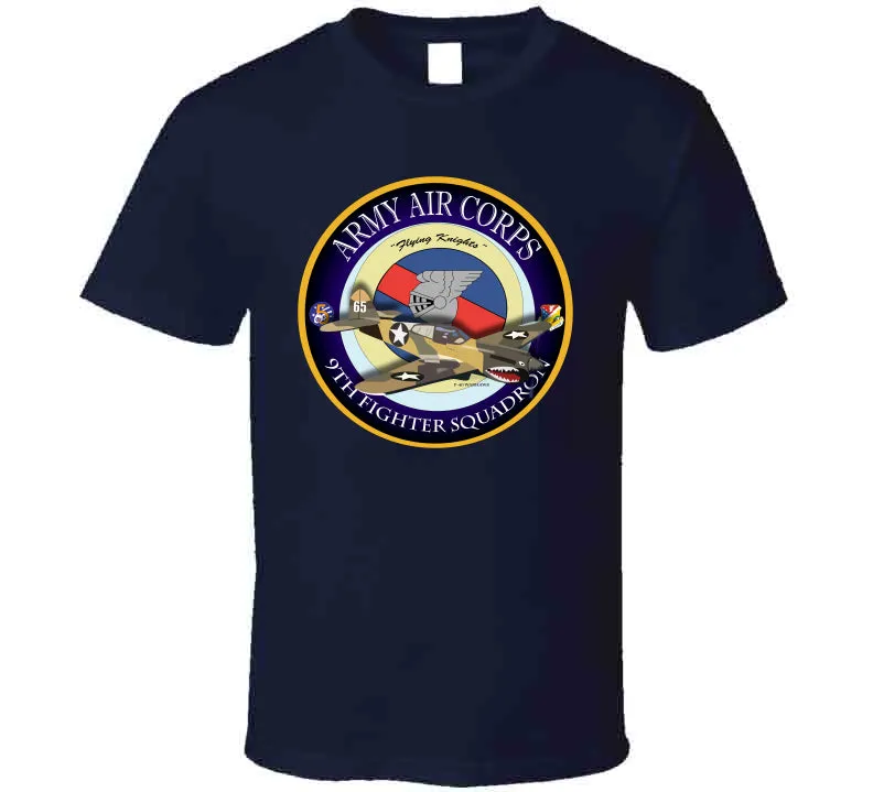 9th Fighter Squadron - Flying Knights - P-40 T Shirt, Premium and Hoodie