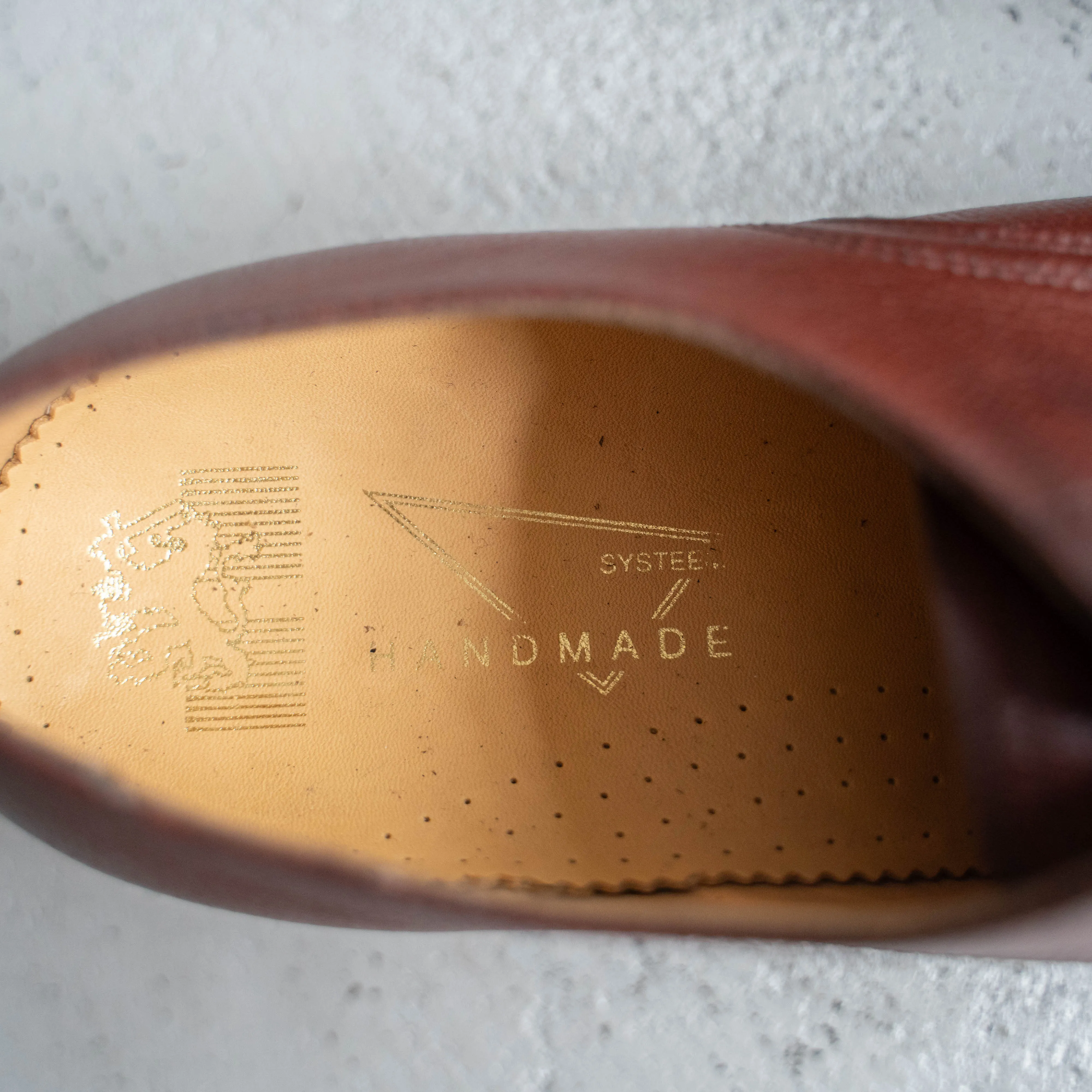 around 1990s Dutch military bordeaux color leather shoes 'dead stock'