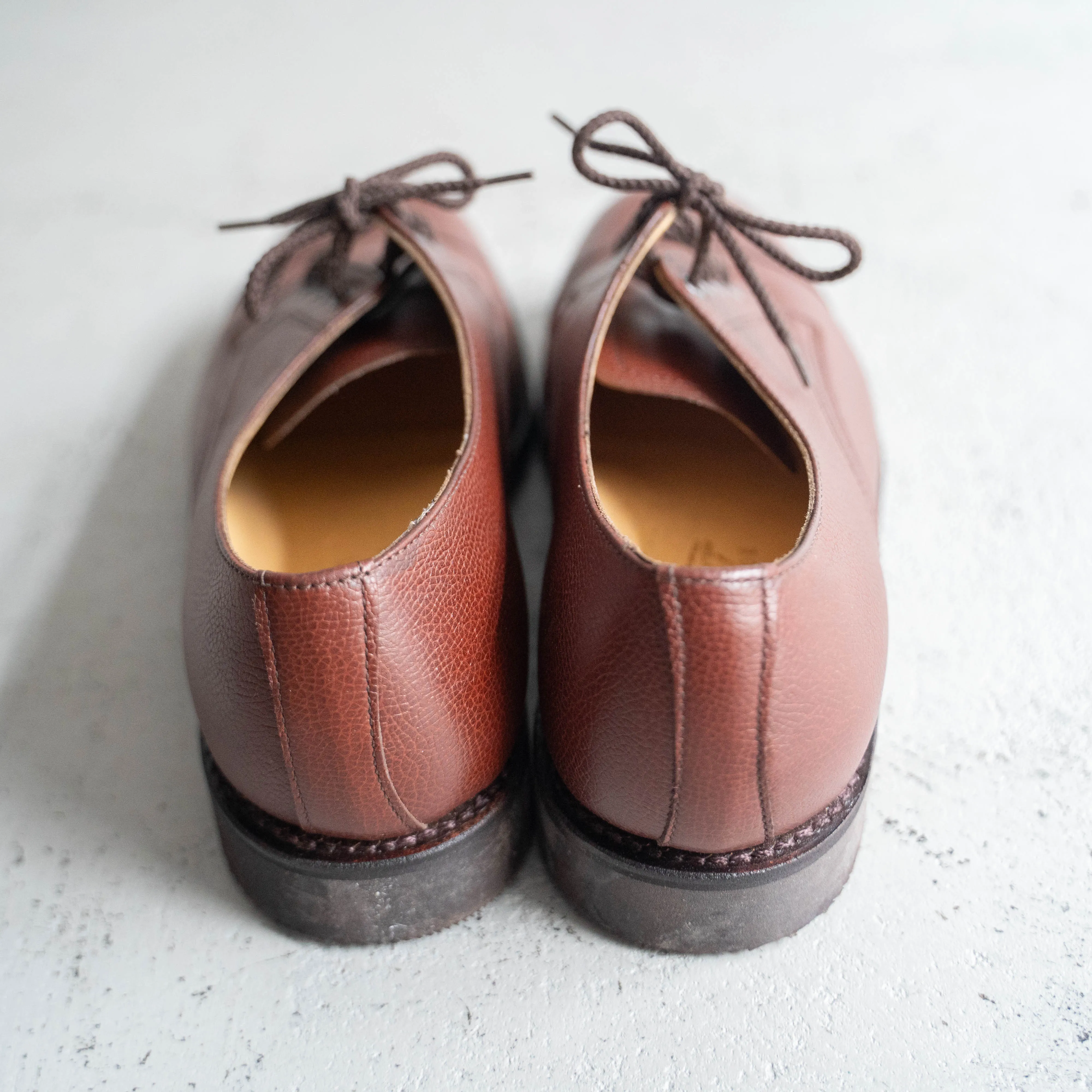 around 1990s Dutch military bordeaux color leather shoes 'dead stock'