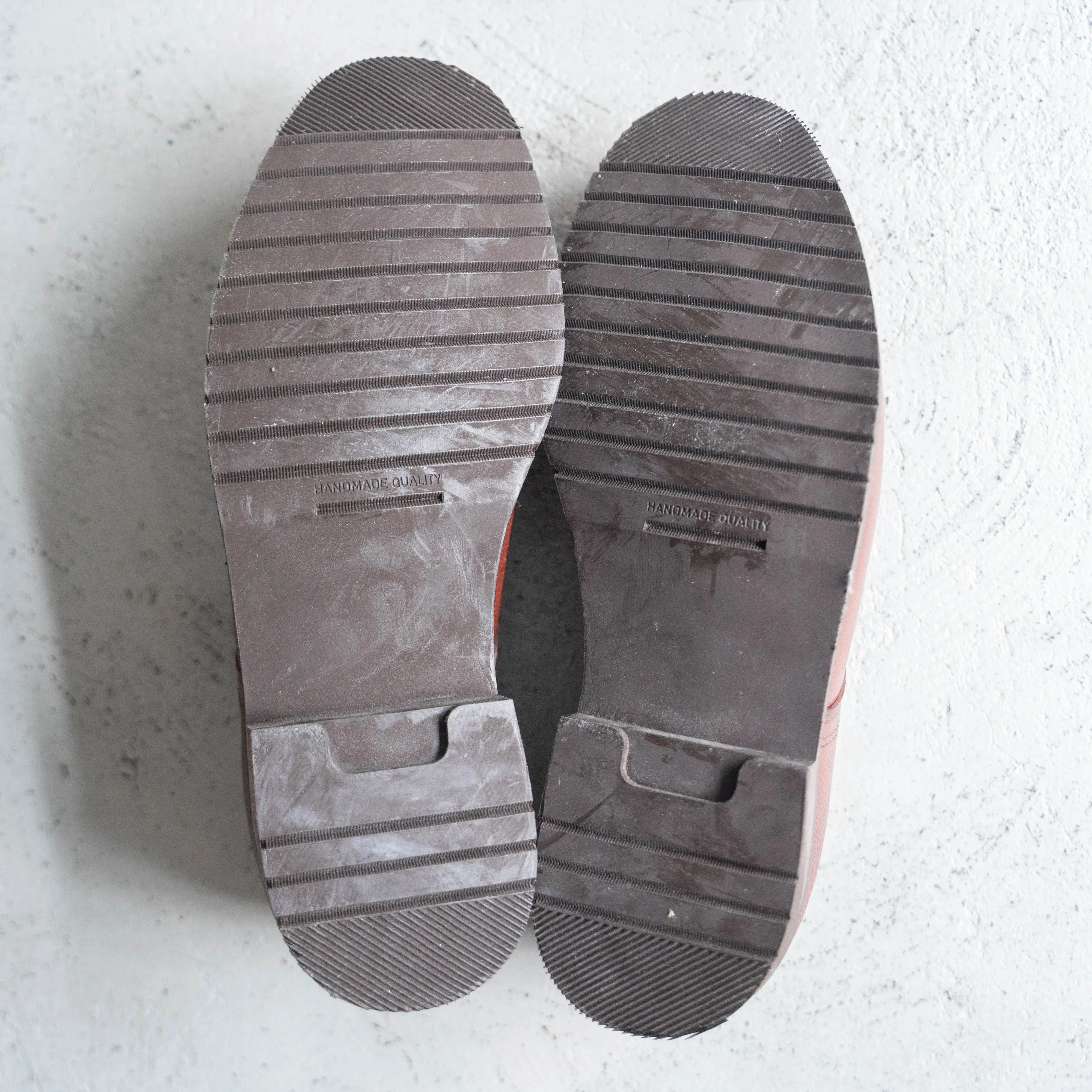 around 1990s Dutch military bordeaux color leather shoes 'dead stock'