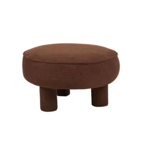 Astoria Round Ottoman - Chocolate