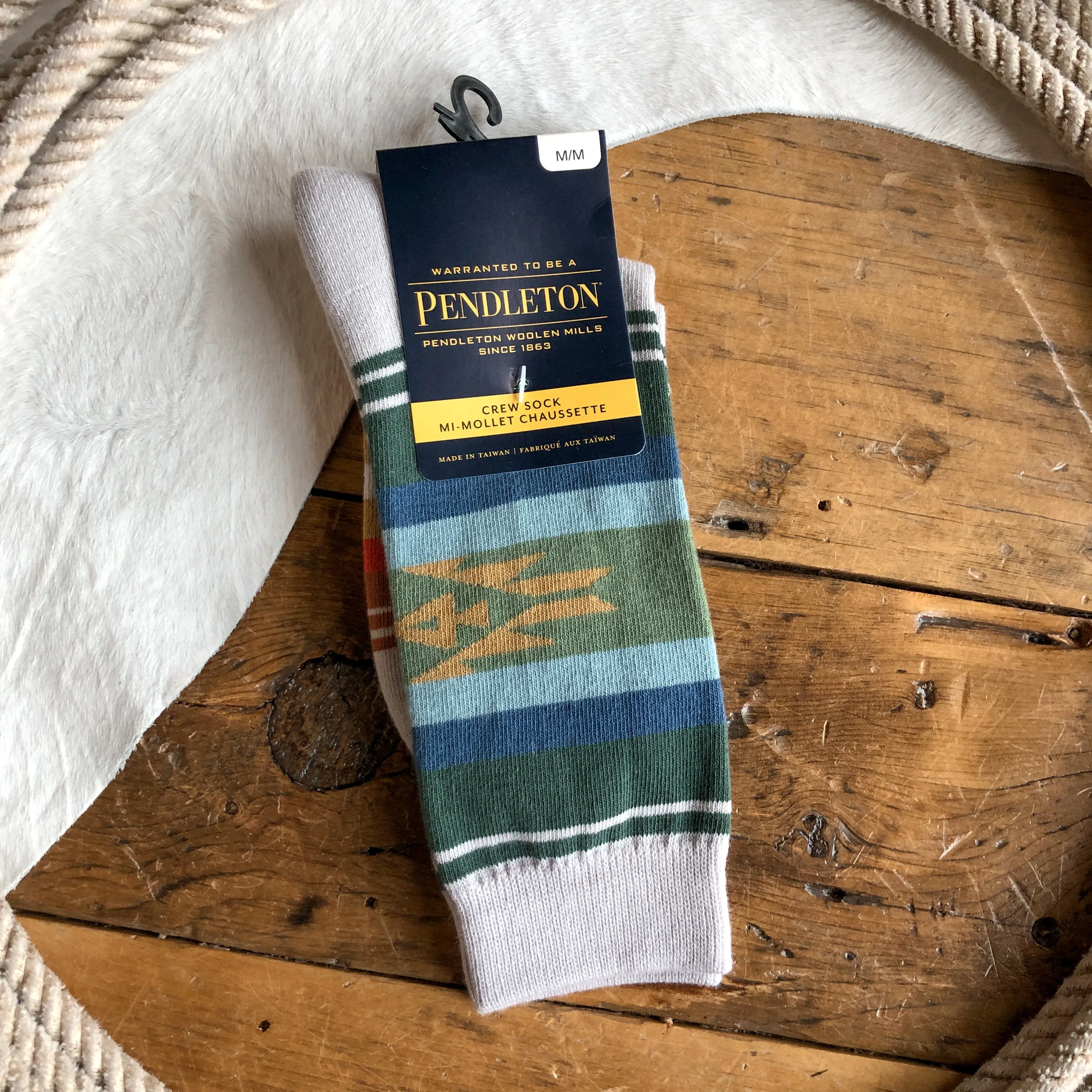 Beach Stripe Pendleton Crew Sock