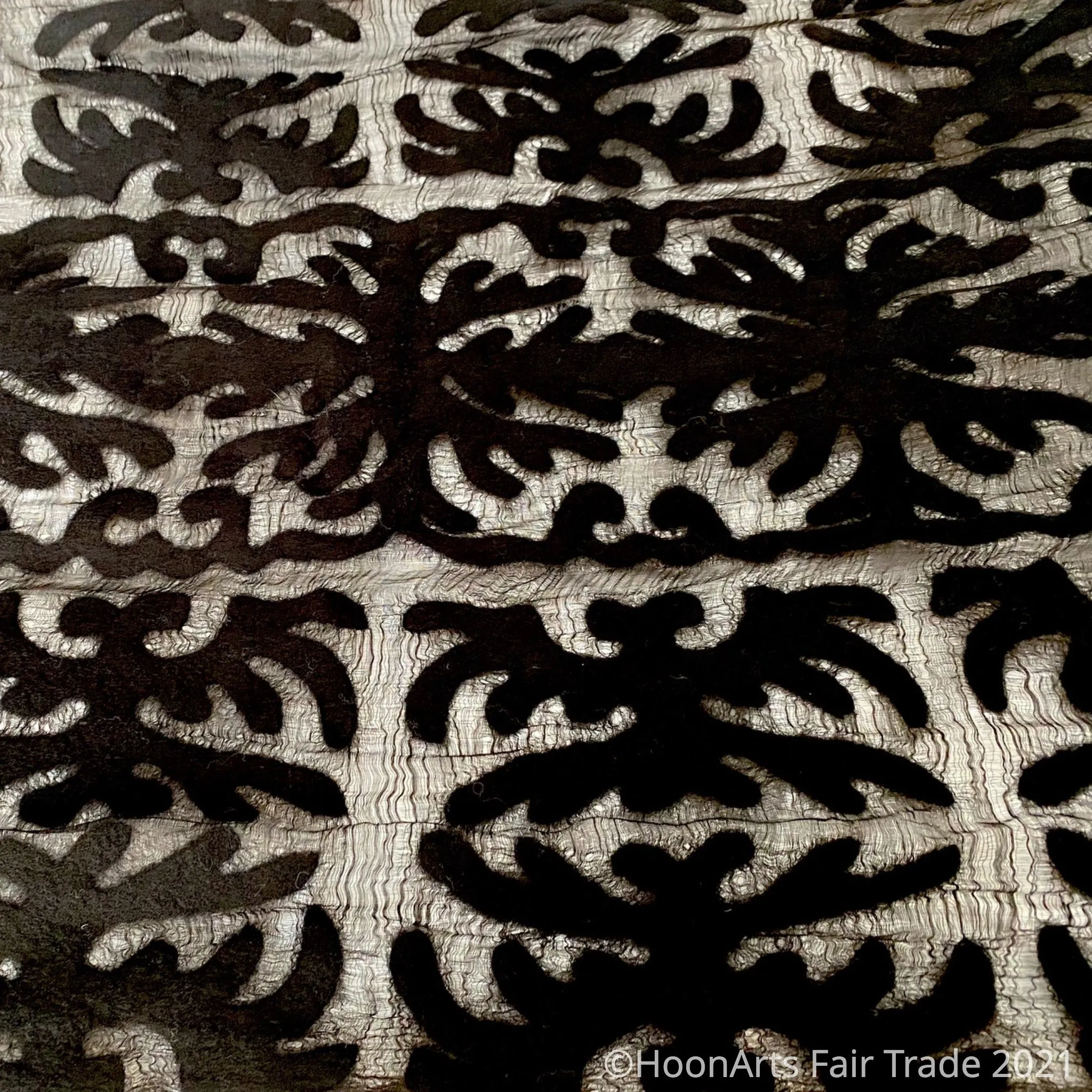 Black Silk and Felted Shawl from Krygyzstan