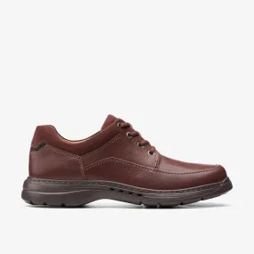 Clarks Men's Un Brawley Lace Mahogany Tumbled Leather