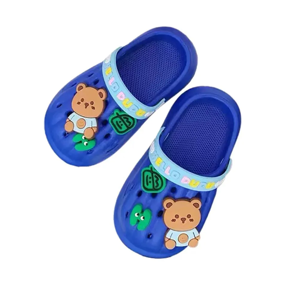 Dark Blue & Light Blue Big Bear Slip on Clogs, Summer/Monsoon/ Beach Footwear for Toddlers and Kids, Unisex