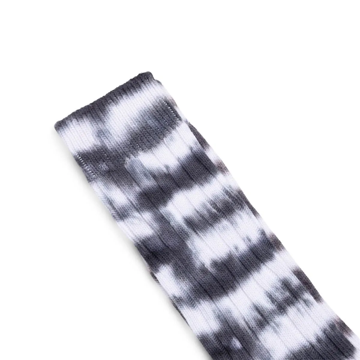 DYED STRIPE RIBBED CREW SOCKS