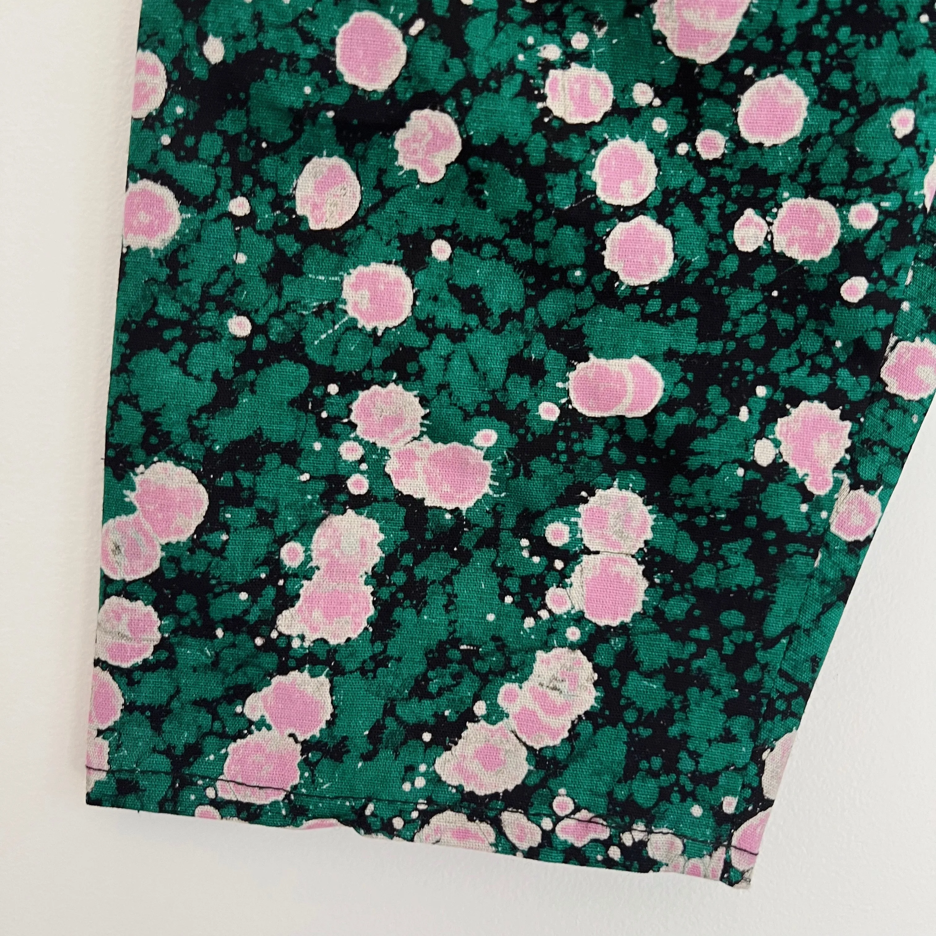 Fahari Bazaar | Kids Lazy Pants in Green and Pink Speckle