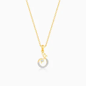 Gold Adorable Peacock Diamond Pendant