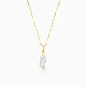 Gold Classic Flow Diamond Pendant
