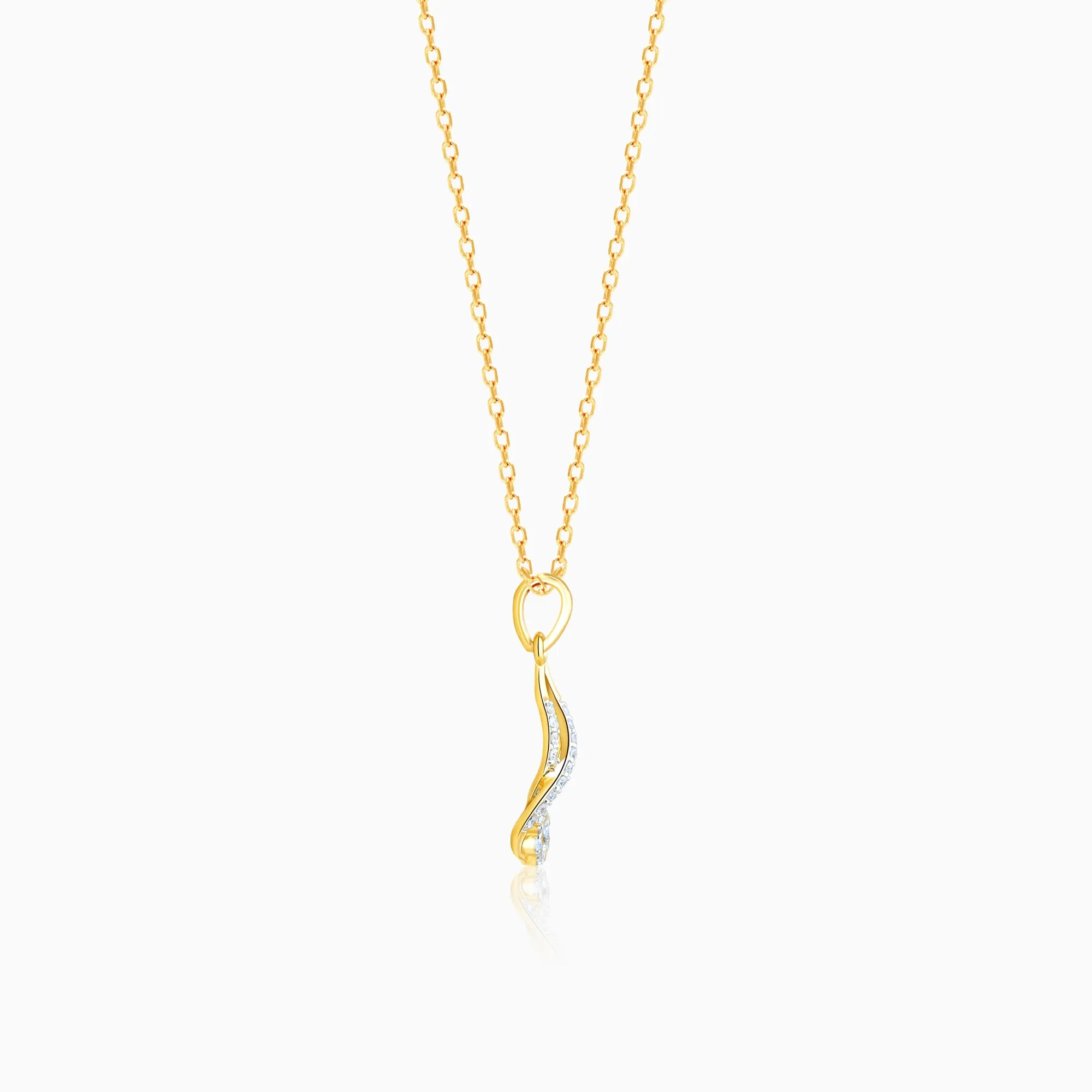Gold Classic Flow Diamond Pendant