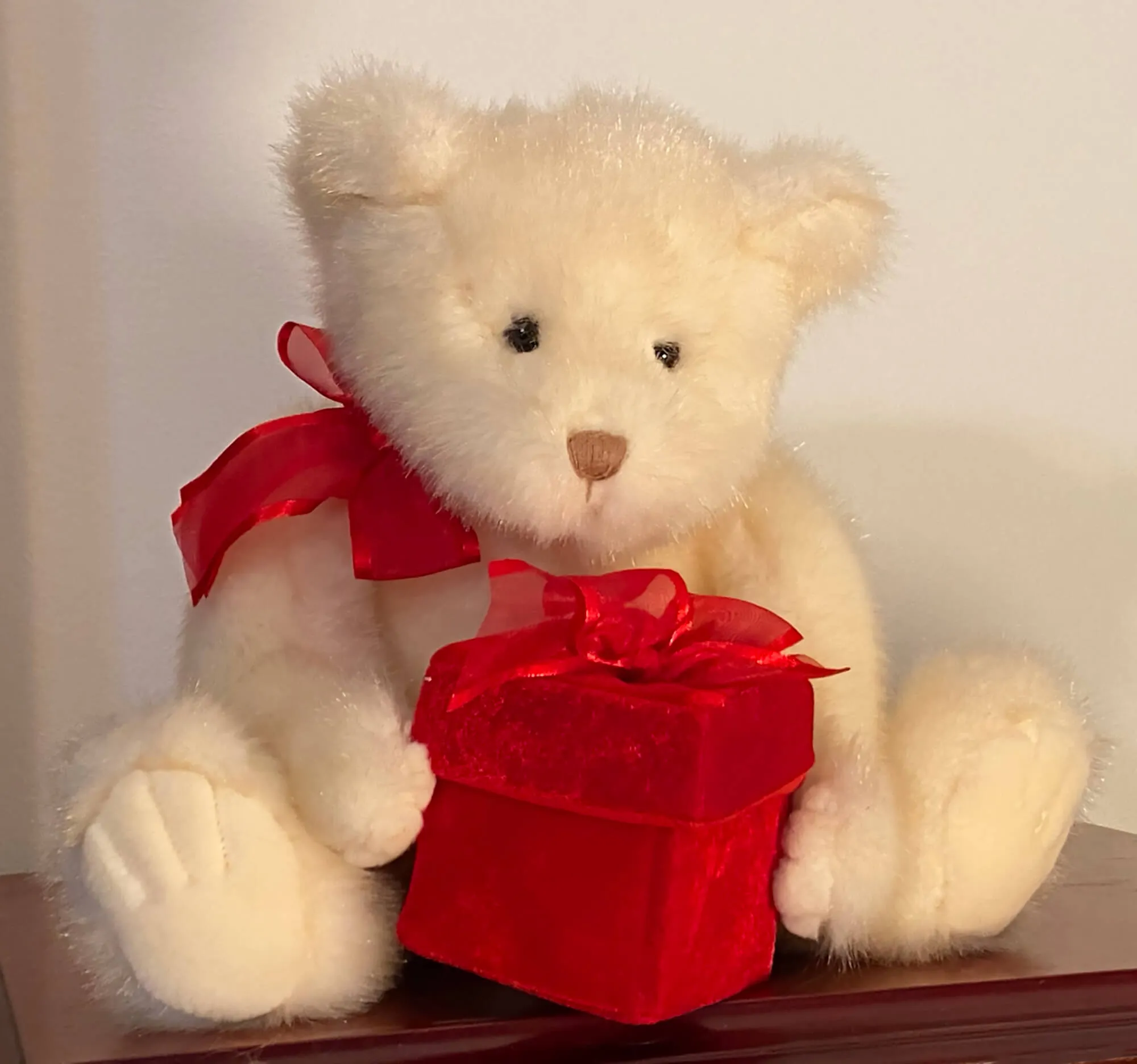 GUND Plush Teddy Bear, Red Velvet Gift Box 12.5". Valentine's Day, Engagement Gift