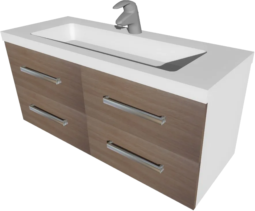 Henry Brooks - Wall Hung Vanity Strata Quad Duo 1500