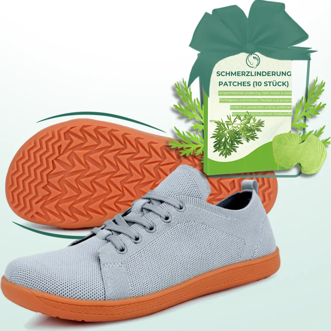 Lorry Vamp Barfuschuhe Knit Hellgrau - Wunderbar Fu und Kruterzauber