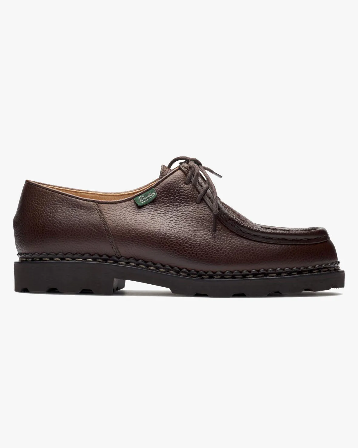 Paraboot Michael Piped Seam Derby Shoe - Grainé bène / Marche Marron