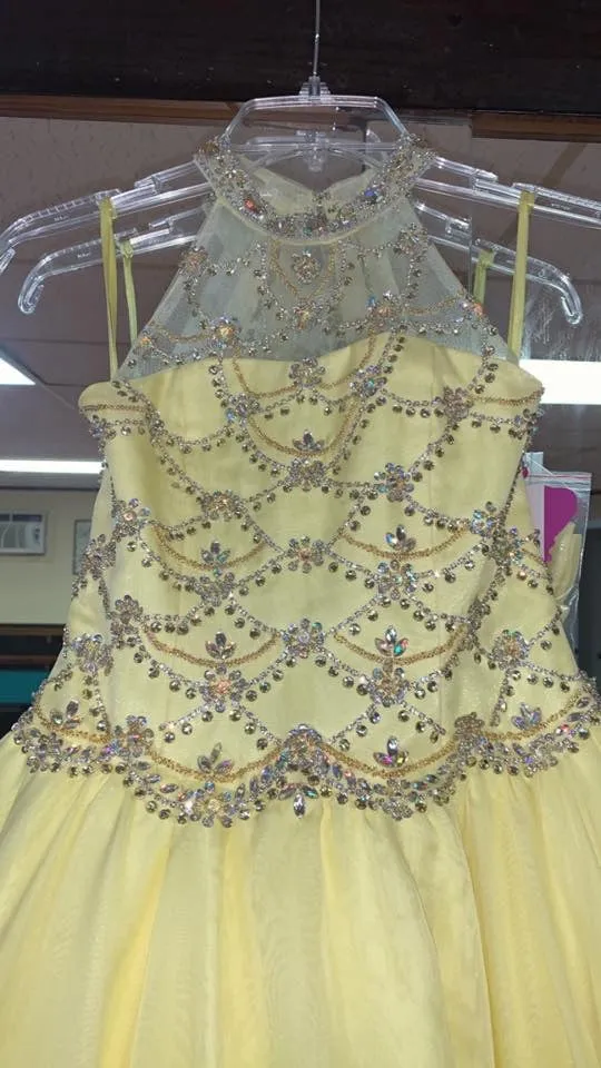 Ritzee Girls Yellow Gown