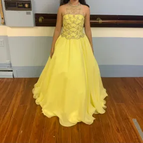 Ritzee Girls Yellow Gown