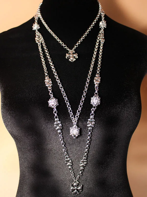 SG Liquid Metal LEN 3950 – AS (antique silver finish) Necklace by Sergio Gutierrez