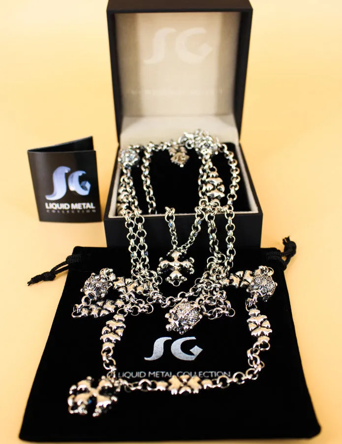 SG Liquid Metal LEN 3950 – AS (antique silver finish) Necklace by Sergio Gutierrez