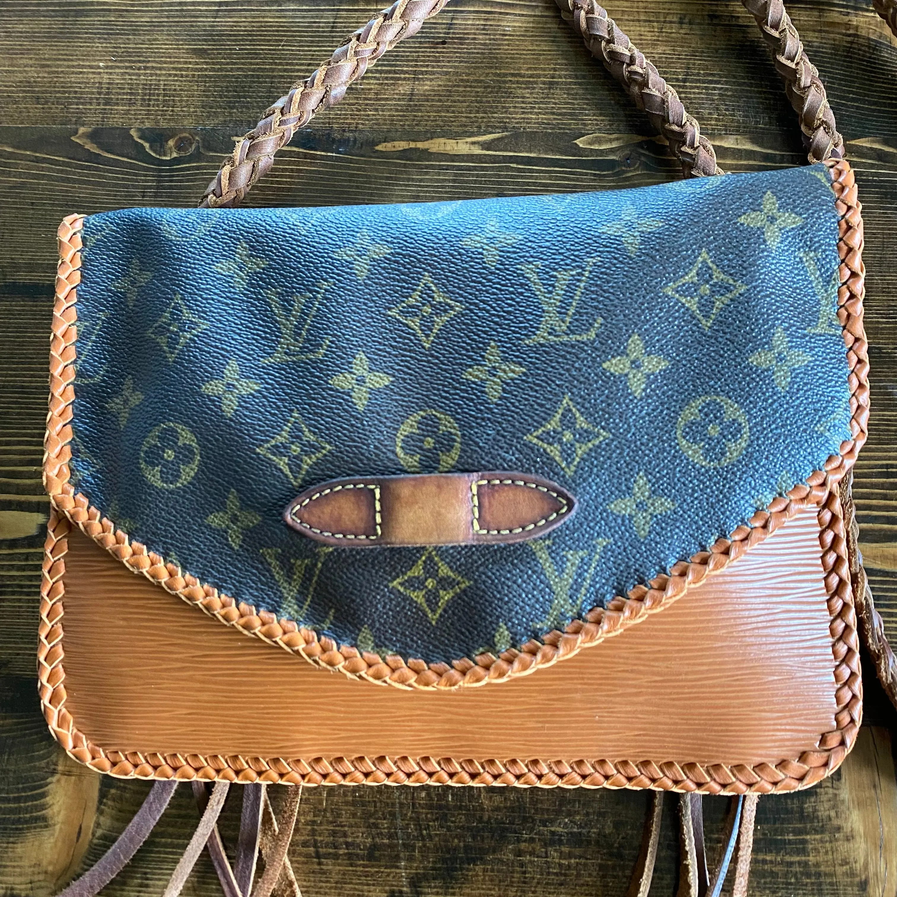 The Peacock Compact Messenger - Vintage Monogram and Caramel Epi Combo