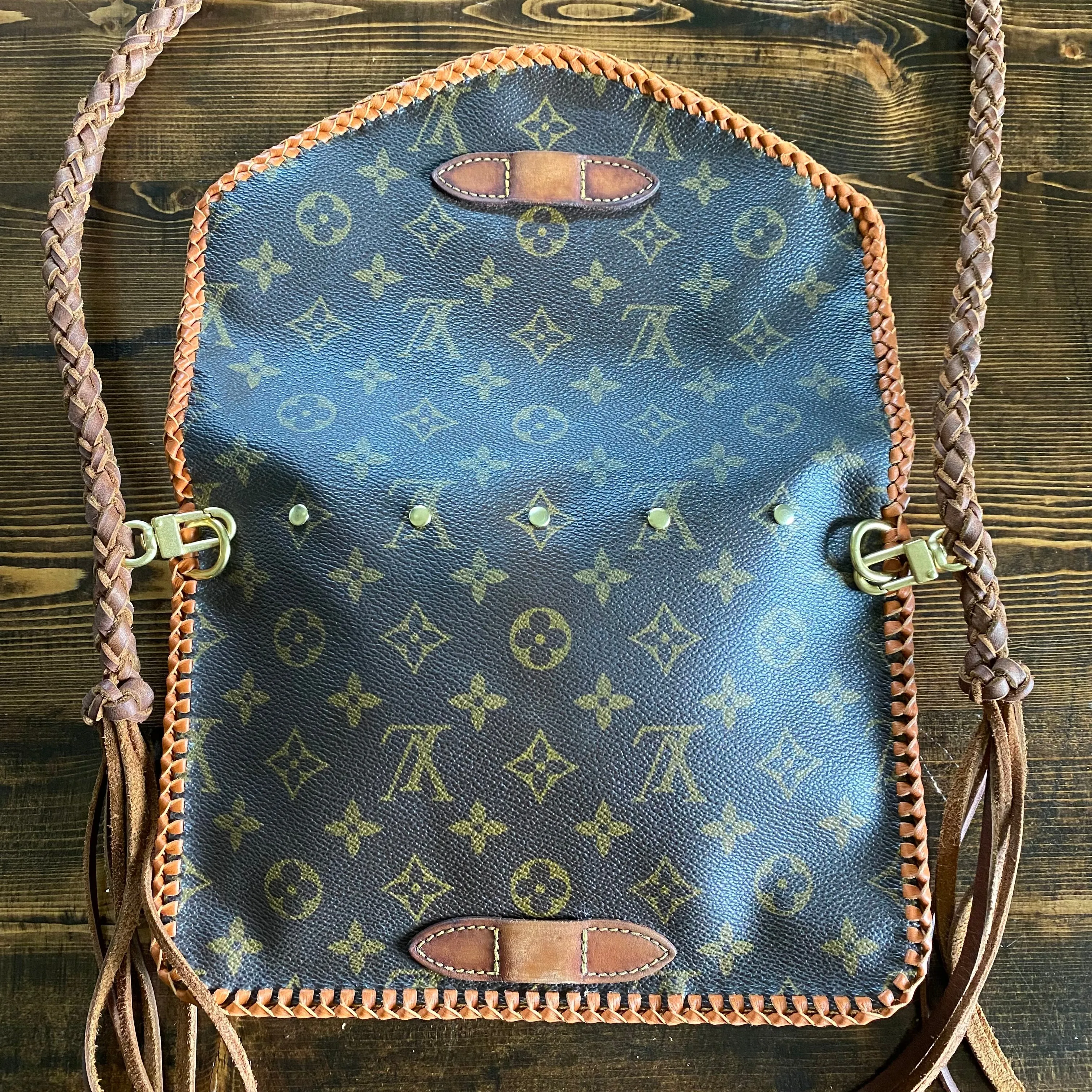 The Peacock Compact Messenger - Vintage Monogram and Caramel Epi Combo