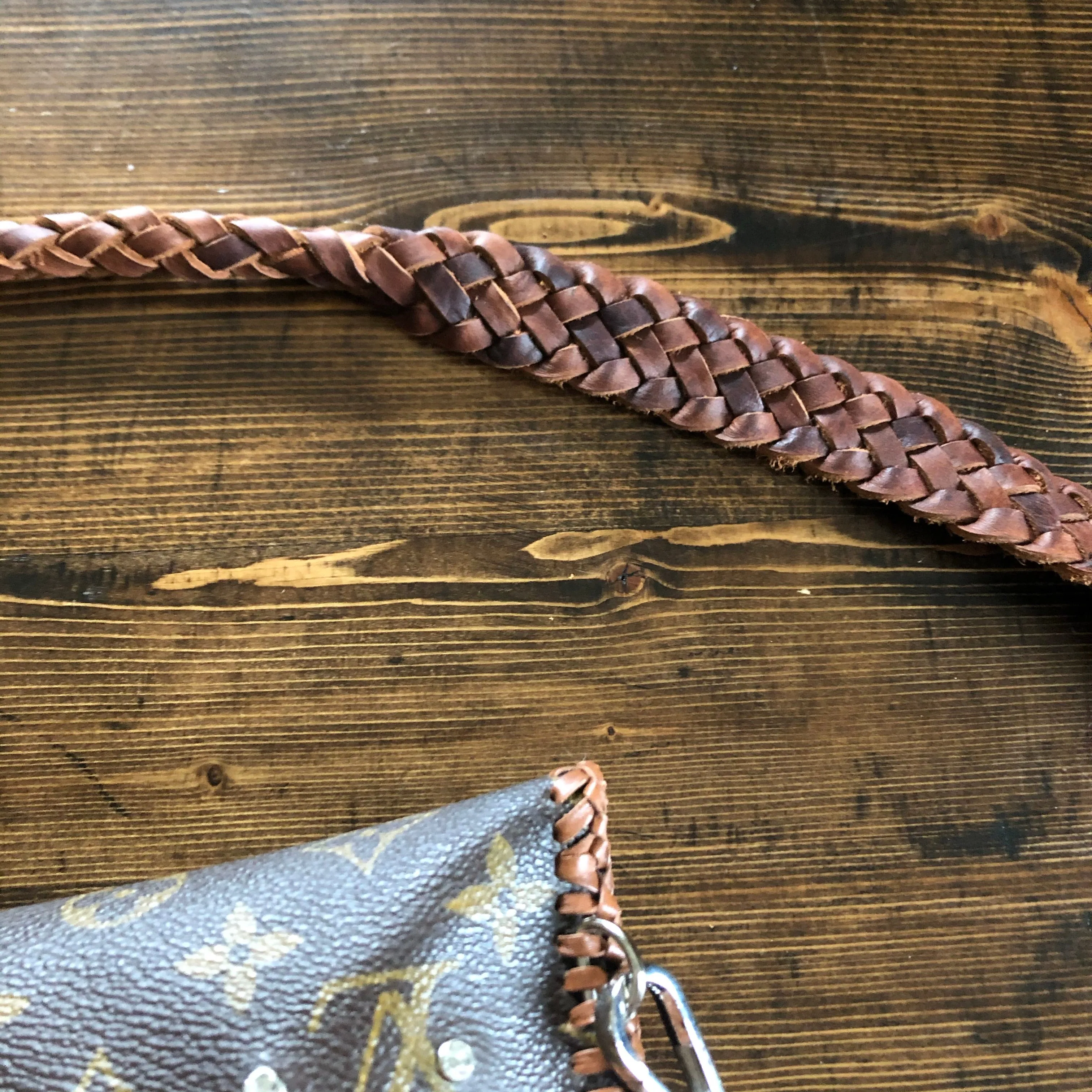 The Peacock Messenger - Blingy Leopard Hair-on-Hide and Monogram