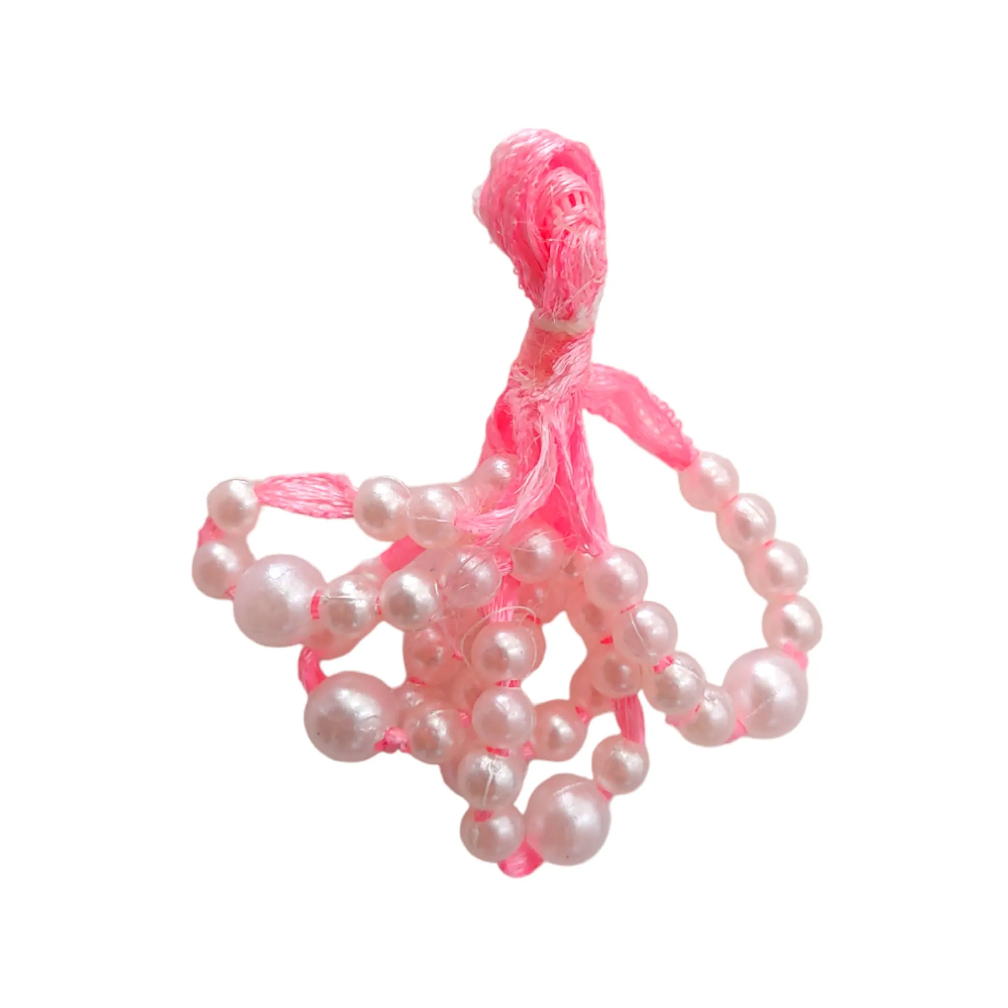 Traditional Abs Bead & Ribbon Tassels - Craft/Decor Essentials in Blue, Peach, Pink, Yellow